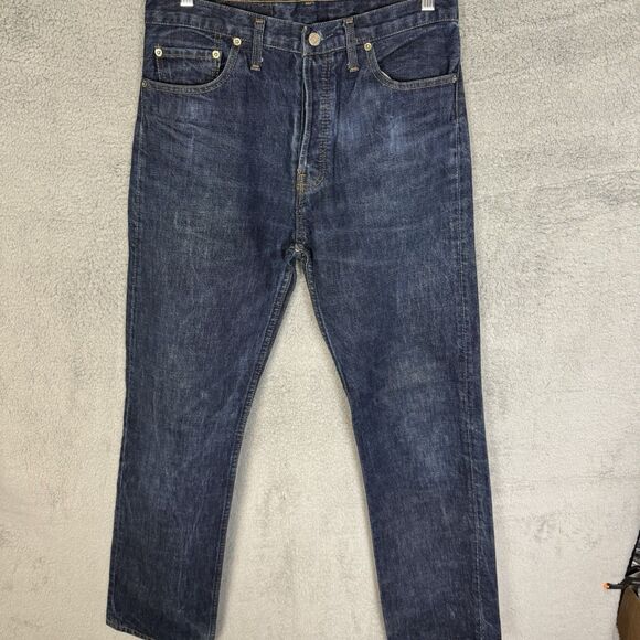 Levis 501xx Jeans Mens 32x32 Blue Straight Leg Denim Pants Button Fly VTG - Picture 1 of 13
